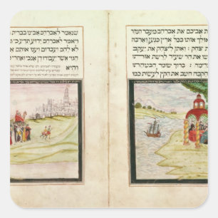 Die Verbannung von Hagar und von Ishmael Quadratischer Aufkleber