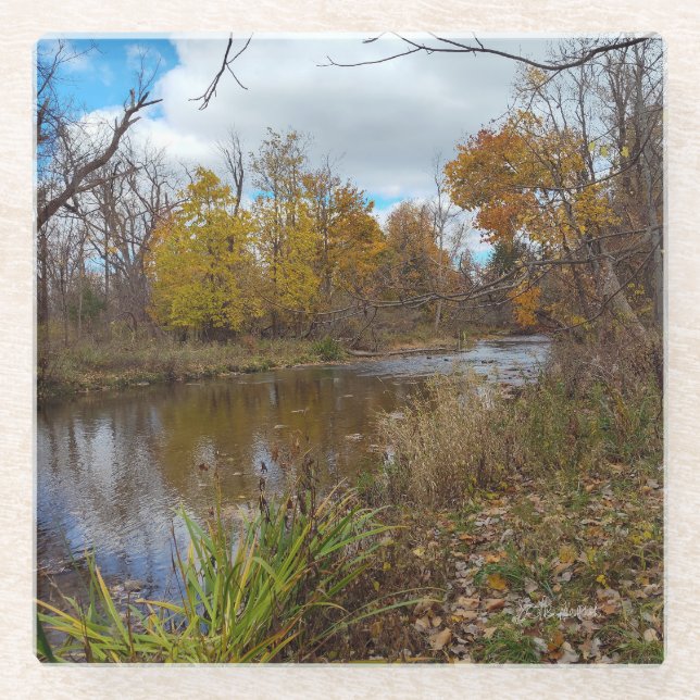 Die Verbindung der Saison Glasuntersetzer (Vorderseite)