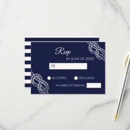 Die Verbindung der weißen und seelischen Hochzeit RSVP Karte