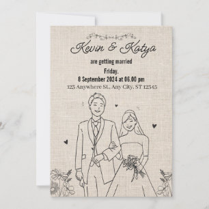 Die Verbindung eines Lebens: eine Hochzeitseinladu Feiertagskarte