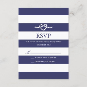 Die Verbindung von Knoten   Antwortkarte RSVP Karte