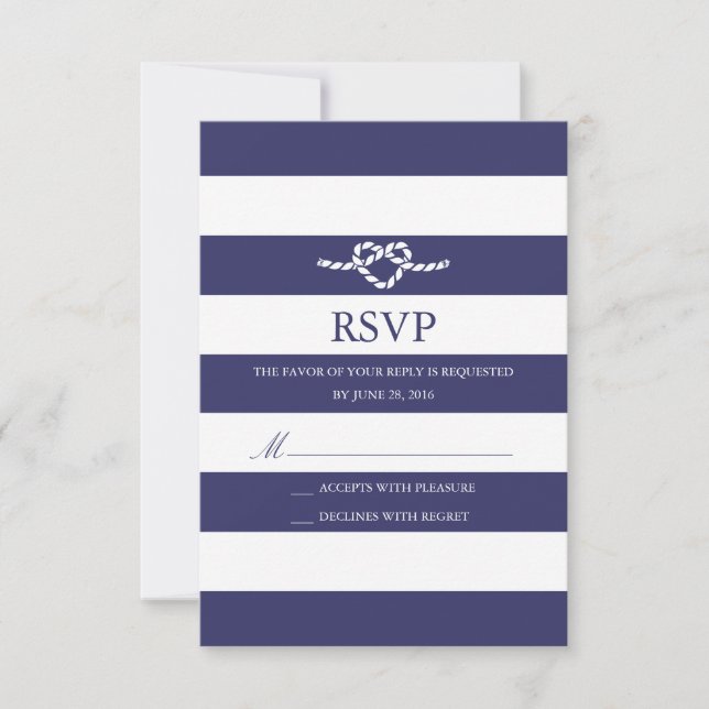 Die Verbindung von Knoten | Antwortkarte RSVP Karte (Vorderseite)