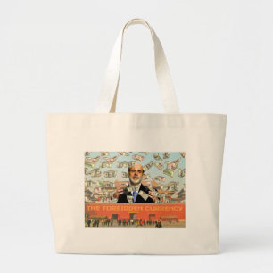 Die verbotene Währungs-Einkaufstasche Jumbo Stoffbeutel