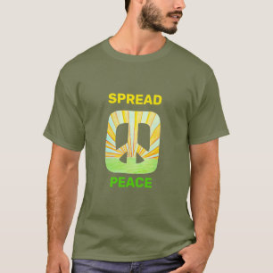 Die Verbreitung von Frieden führt zu einem dunkle T-Shirt