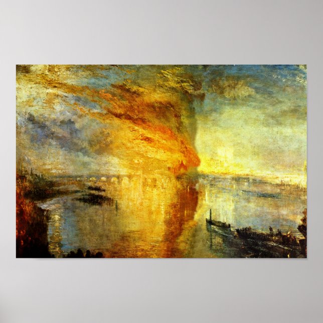 Die Verbrennung der Parlamentsgebäude, die Verbren Poster (Vorne)