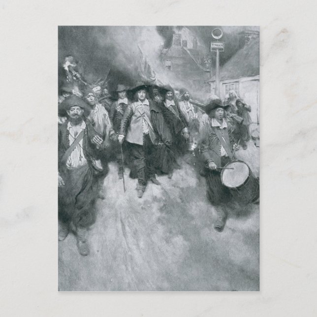 Die Verbrennung von Jamestown Postkarte (Vorderseite)