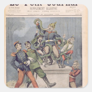 Die Verbündet-Nase nach Laocoon Quadratischer Aufkleber