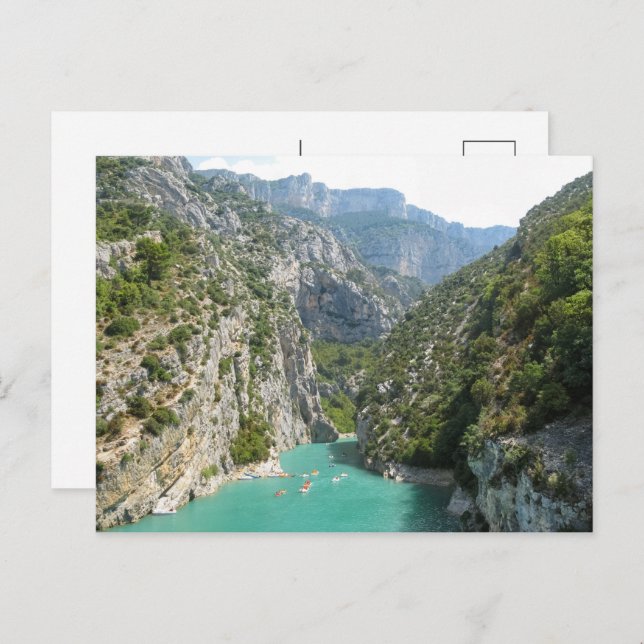 Die Verdon-Schlucht Feiertagspostkarte (Vorne/Hinten)
