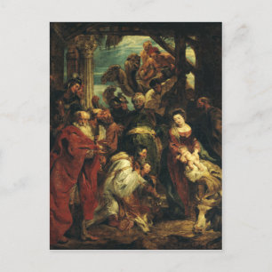 Die Verehrung der Magi durch Peter Paul Rubens Postkarte