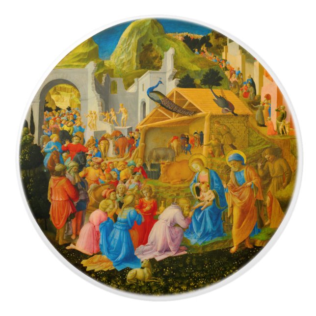 Die Verehrung der Magi-Keramik Keramikknauf (Vorderseite)