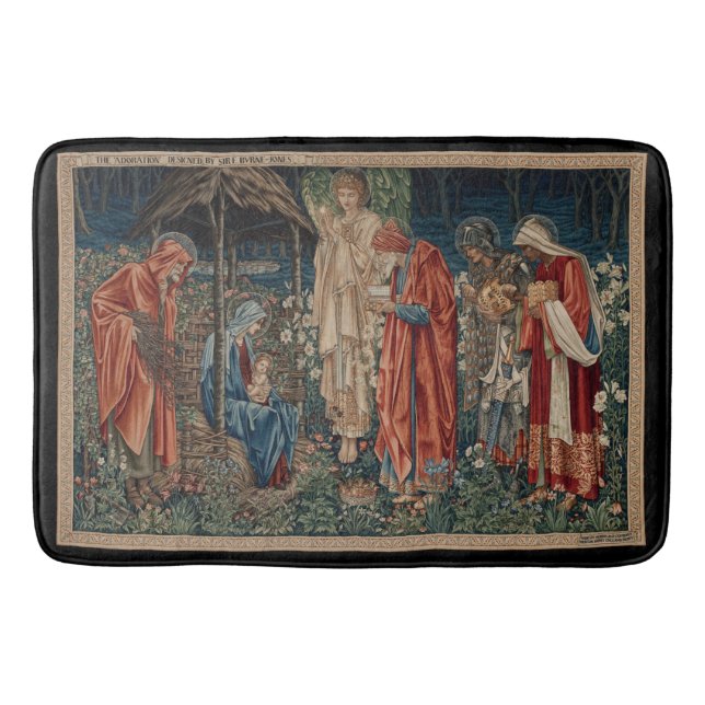 Die Verehrung der Magi (von Edward Burne-Jones) Badematte (Vorderseite)