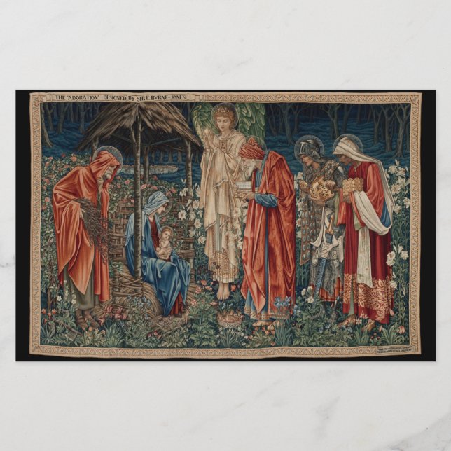 Die Verehrung der Magi (von Edward Burne-Jones) Briefpapier (Vorderseite)