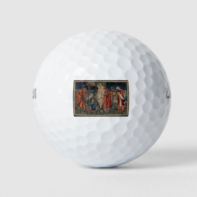 Die Verehrung der Magi (von Edward Burne-Jones) Golfball (Vorderseite)