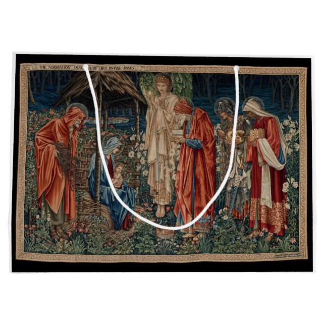 Die Verehrung der Magi (von Edward Burne-Jones) Große Geschenktüte (Rückseite)