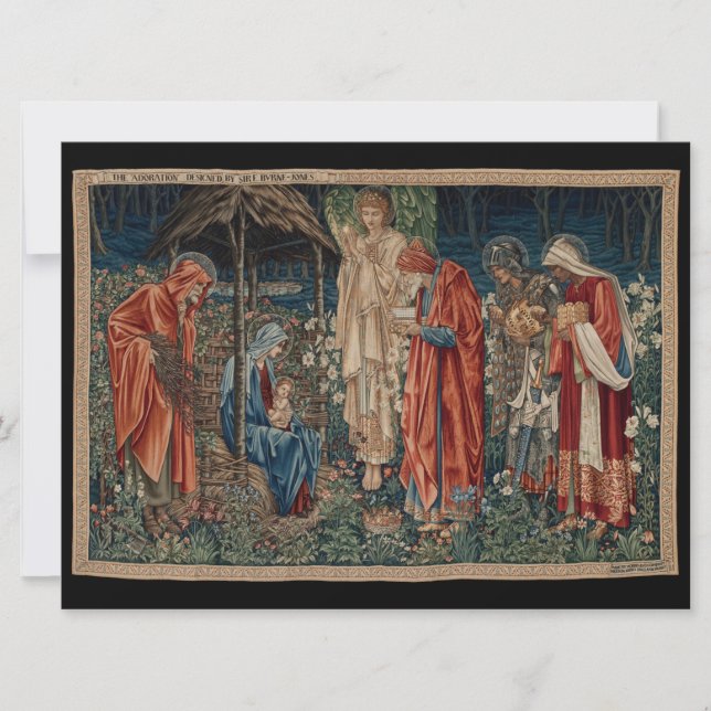 Die Verehrung der Magi (von Edward Burne-Jones) Karte (Vorderseite)