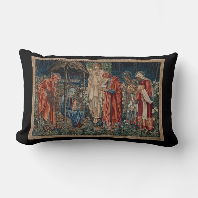 Die Verehrung der Magi (von Edward Burne-Jones) Lendenkissen (Vorderseite)