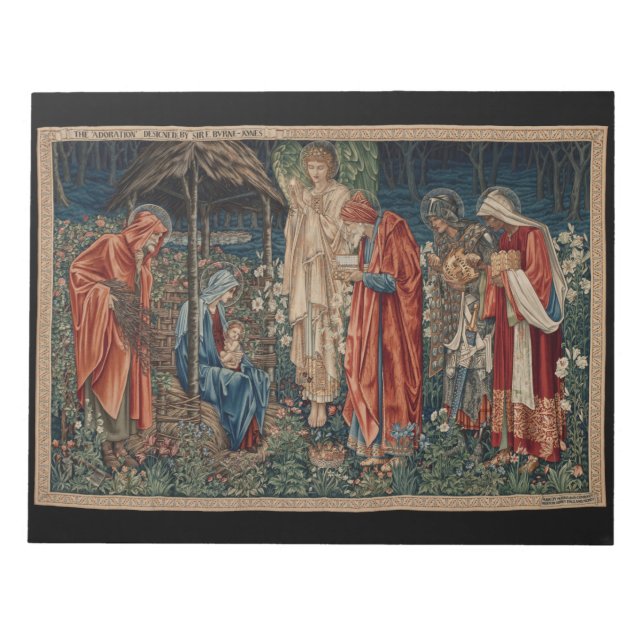 Die Verehrung der Magi (von Edward Burne-Jones) Notizblock (Vorderseite)