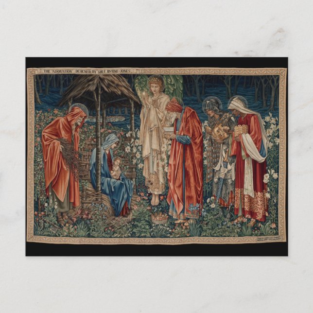 Die Verehrung der Magi (von Edward Burne-Jones) Postkarte (Vorderseite)