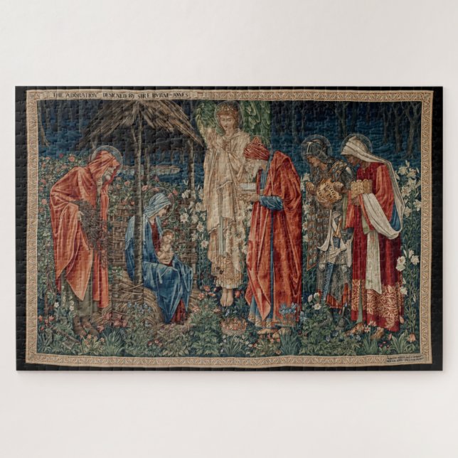 Die Verehrung der Magi (von Edward Burne-Jones) Puzzle (Horizontal)