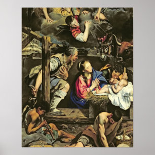 Die Verehrung der Schäfer, 1612 (Öl auf canva Poster