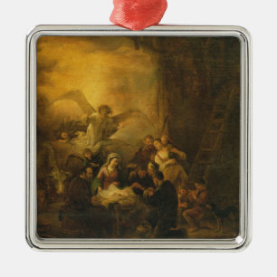 Die Verehrung der Schäfer, c.1650 Silbernes Ornament