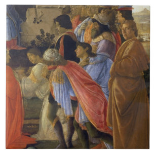 Die Verehrung der Weisen, Detail der Schilderung Fliese