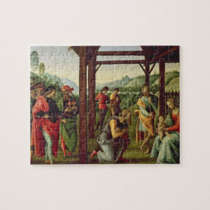 Die Verehrung der Weisen (Öl auf Platte) (sehen Puzzle