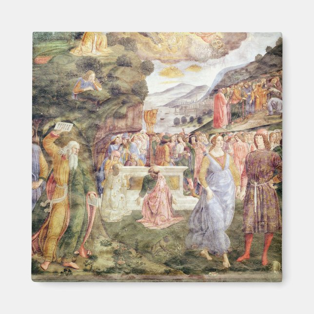 Die Verehrung des Goldenen Kalbes Magnet (Vorne)