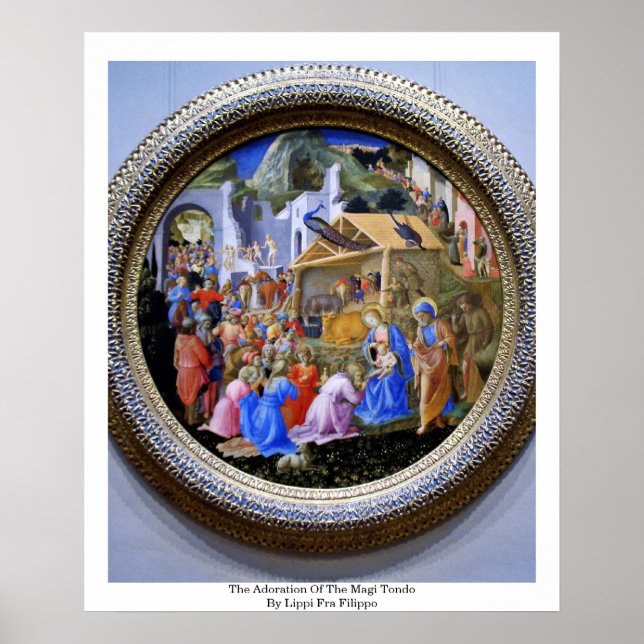 Die Verehrung des Magi Tondovon Lippi Fra Filipo Poster (Vorne)