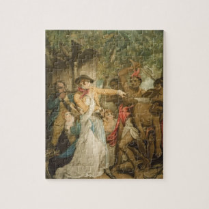 Die vereinbarende Familie angegriffen von den Puzzle