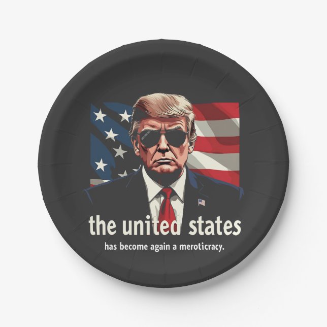 Die Vereinigten Staaten sind wieder zu einer Merit Pappteller (Vorderseite)