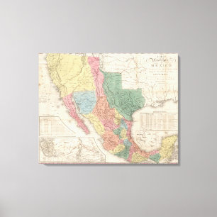 Die Vereinigten Staaten und Mexiko Leinwanddruck
