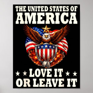 Die Vereinigten Staaten von Amerika Lieben oder ve Poster