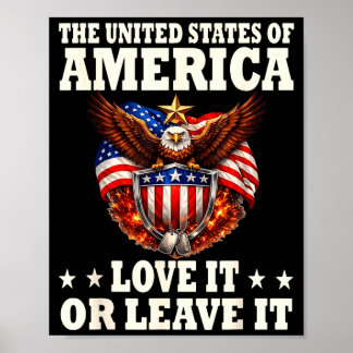 Die Vereinigten Staaten von Amerika Lieben oder ve Poster