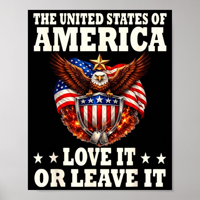 Die Vereinigten Staaten von Amerika Lieben oder ve Poster (Vorne)