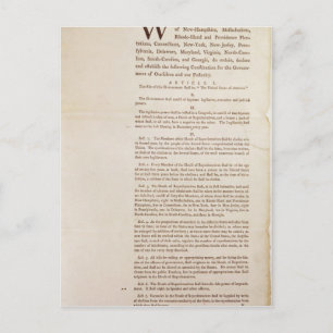 Die Verfassung der Staaten von 1787 Postkarte