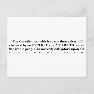 Die Verfassung ist für alle heimlich obligatorisch Postkarte