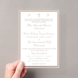 Die verfeinerte katholische Hochzeit Acryleinladungen