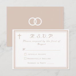 Die verfeinerte katholische Hochzeit RSVP Karte