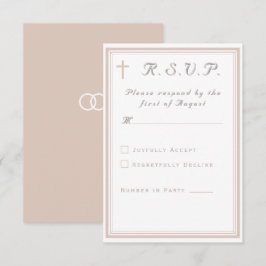 Die verfeinerte katholische Hochzeit RSVP Karte