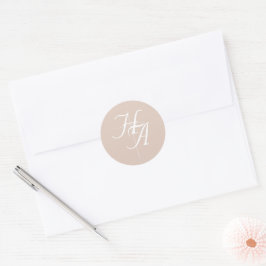 Die verfeinerte katholische Hochzeit Runder Aufkleber