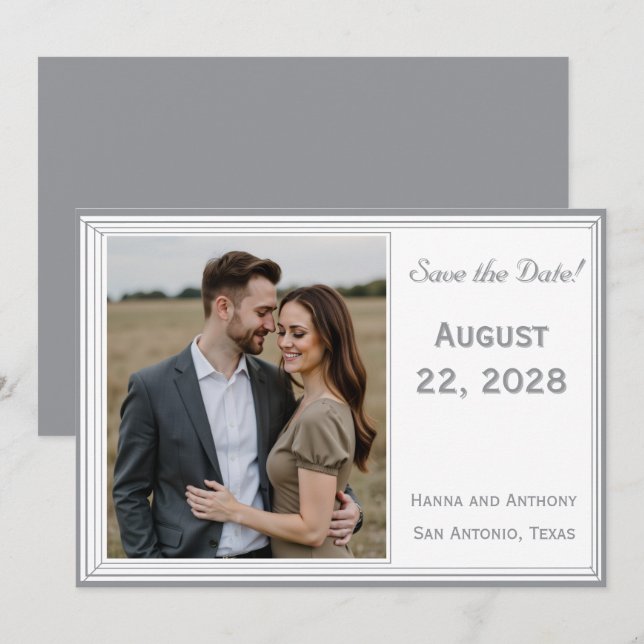 Die verfeinerte katholische Hochzeit Save The Date (Vorne/Hinten)