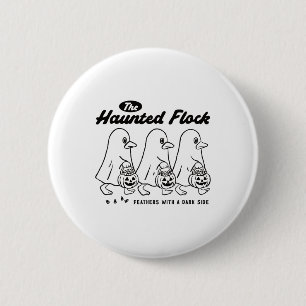 Die verfluchte Herde Geisterenten Lustiger Hallowe Button
