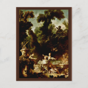 Die Verfolgung" von Fragonard Jean-Honoré (Bestes Postkarte