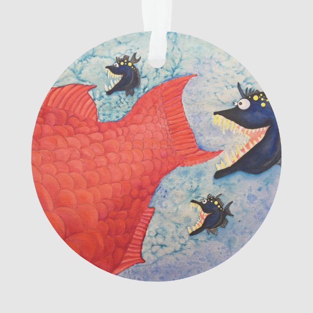 "Die Verfolgungs-" Fische mit Haltung Ornament (Rückseite)