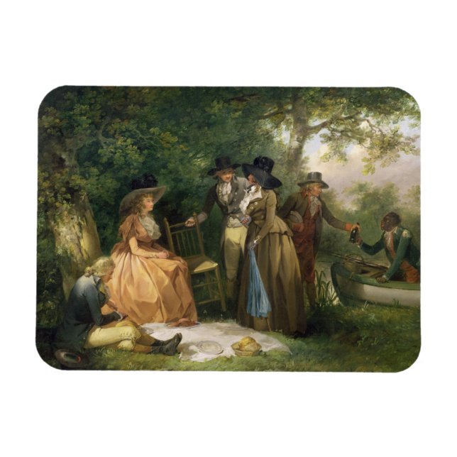 Die Vergangenheit des Anglers (Öl auf der Leinwand Magnet (Horizontal)