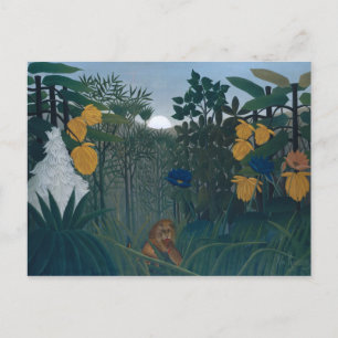 Die Vergangenheit des Löwen - Henri Rousseau Postkarte