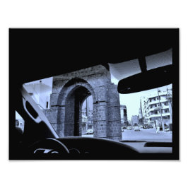 Die Vergangenheit trifft die Zukunft Fotodruck