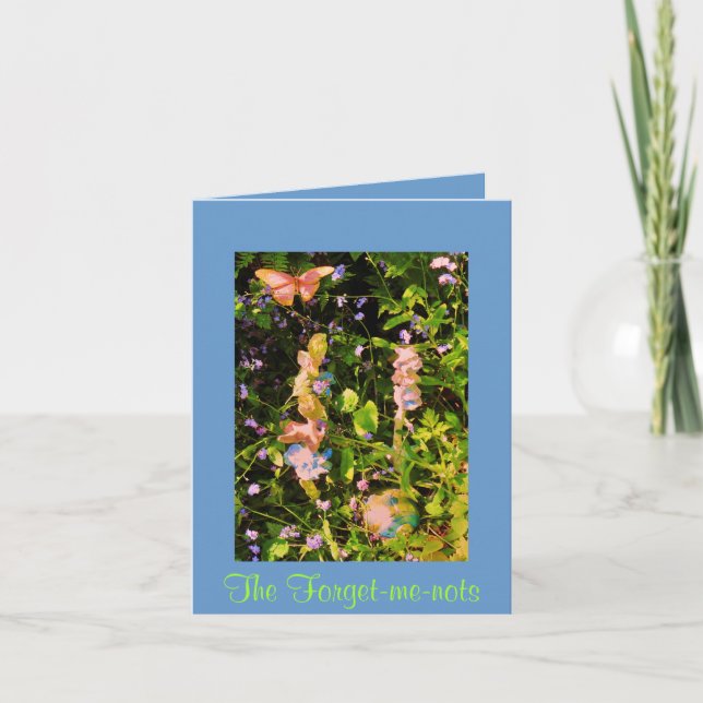 Die Vergissmeinnichte Karte (Vorderseite)