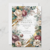 Die vergoldete geheime Garten-Blumen-Hochzeit Glam